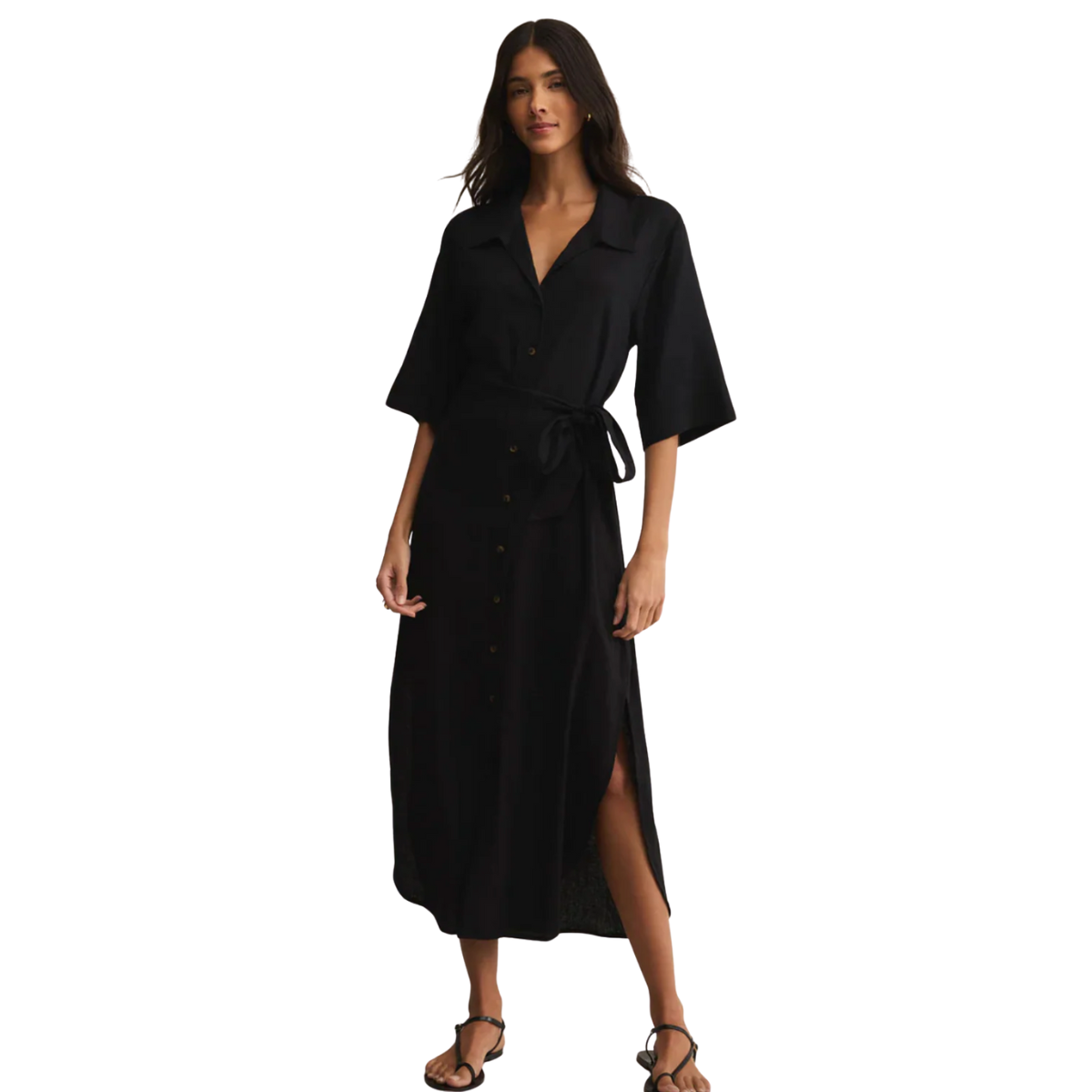 Z Supply Brise Linen Midi Dress  Global Pursuit