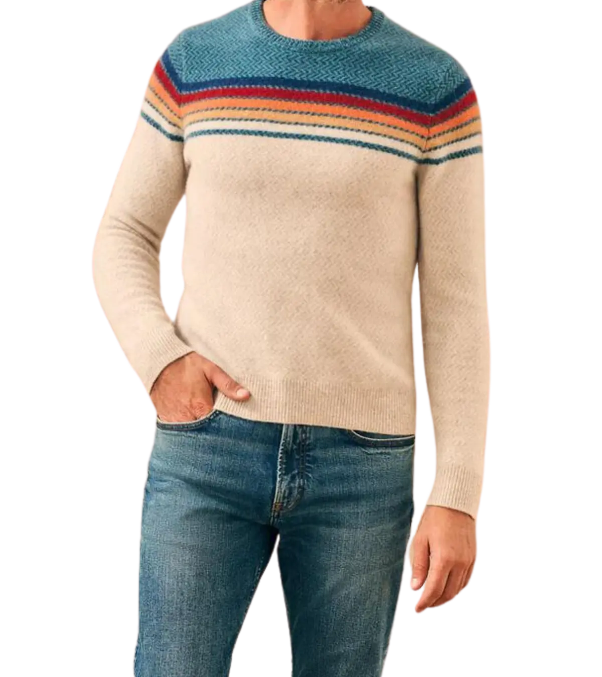 Donegal Ombre Crew Sweater