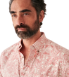 man wearing Faherty, Men's Short-Sleeve Stretch Playa Shirt (Coral)