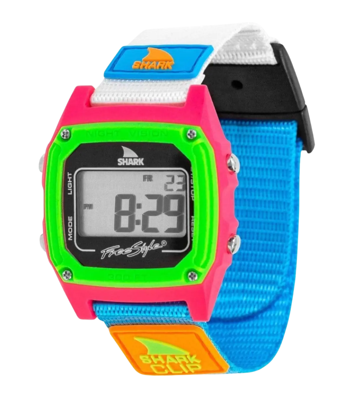 Freestyle, Classic Clip Shark Watch (Retro Neon)