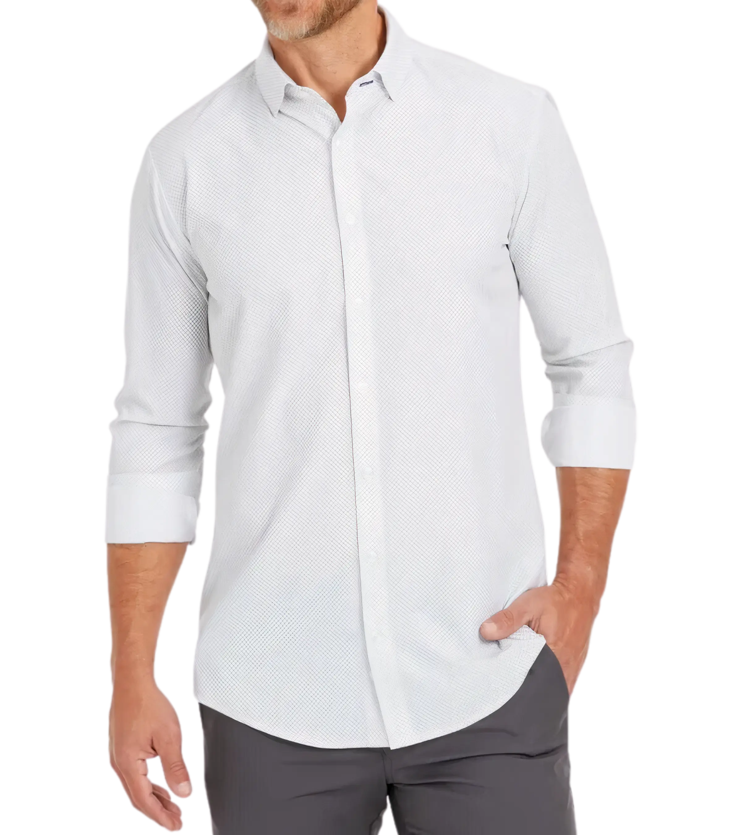 Dress shirt 2024 no top button