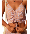 woman wearing Roxy, Women's Vibrant Light Strappy Crop Top