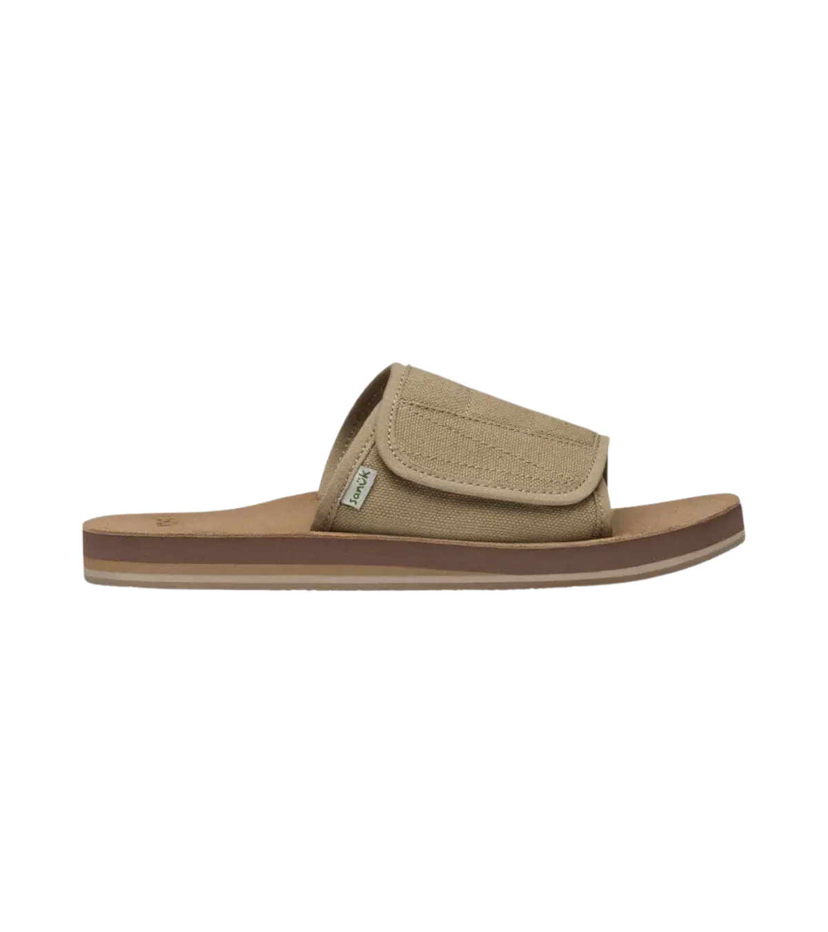 Sanuk Men's Bixby Hemp Slide Sandal, Woodland Camo, Numeric_7