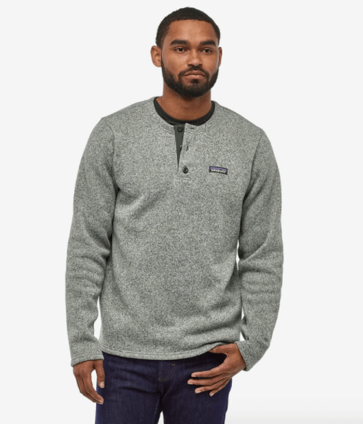 Patagonia Men s Better Sweater Henley Stonewash Grey Global