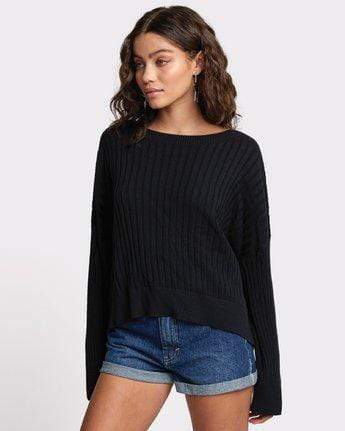  Black RVCA, Women's Sydney Sweater (Black)