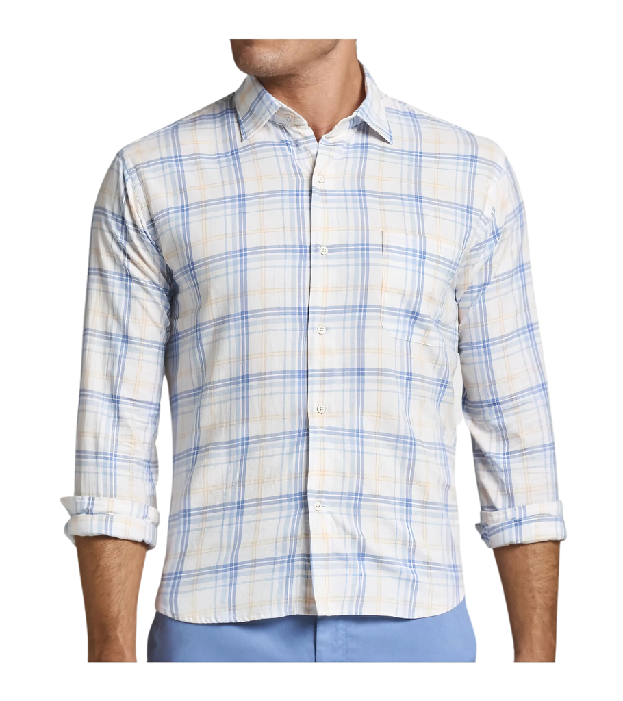 Peter Millar - Louis Brown & Blue Check Sport Shirt