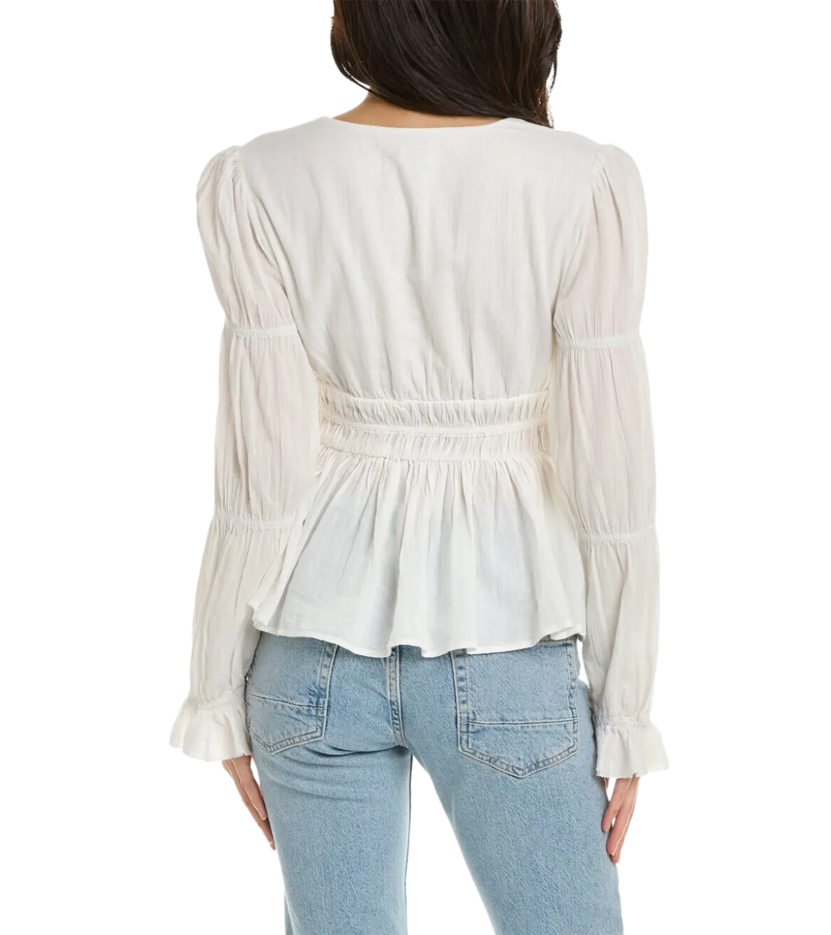 Woman wearing Faherty, Women's Colette Top (White)