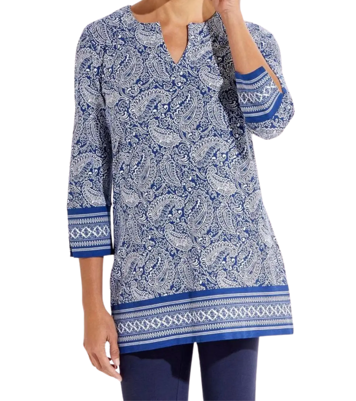 woman wearing a St. Lucia Tunic Top