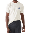 man wearing Faherty, Men's Graphic Beach Club Tee Shirt (White)