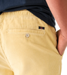 man wearing Faherty, Men's 6" Drawstring Cord Short (Southern Sun Yellow)