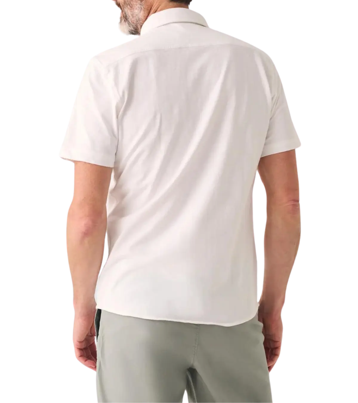 man wearing a faherty Short-Sleeve Sunwashed Knit Shirt