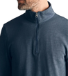 man wearing a faherty Sunwashed Slub Quarter Zip Sweater
