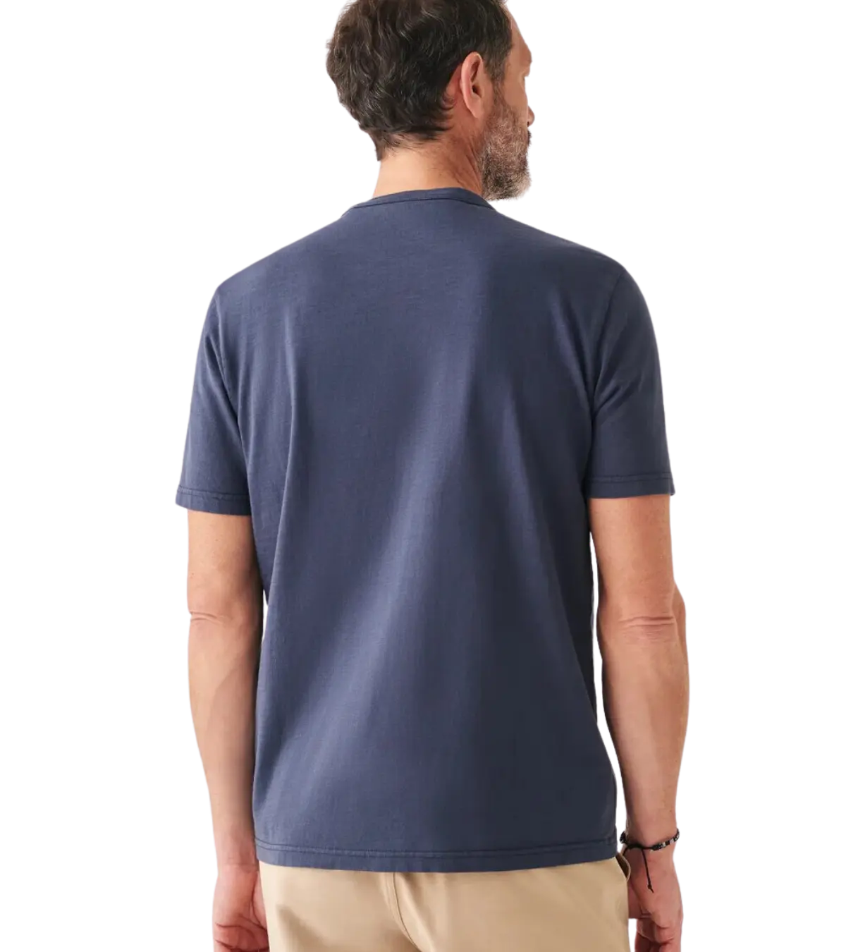 man wearing Faherty, Men's Sunwashed Pocket Tee Shirt 