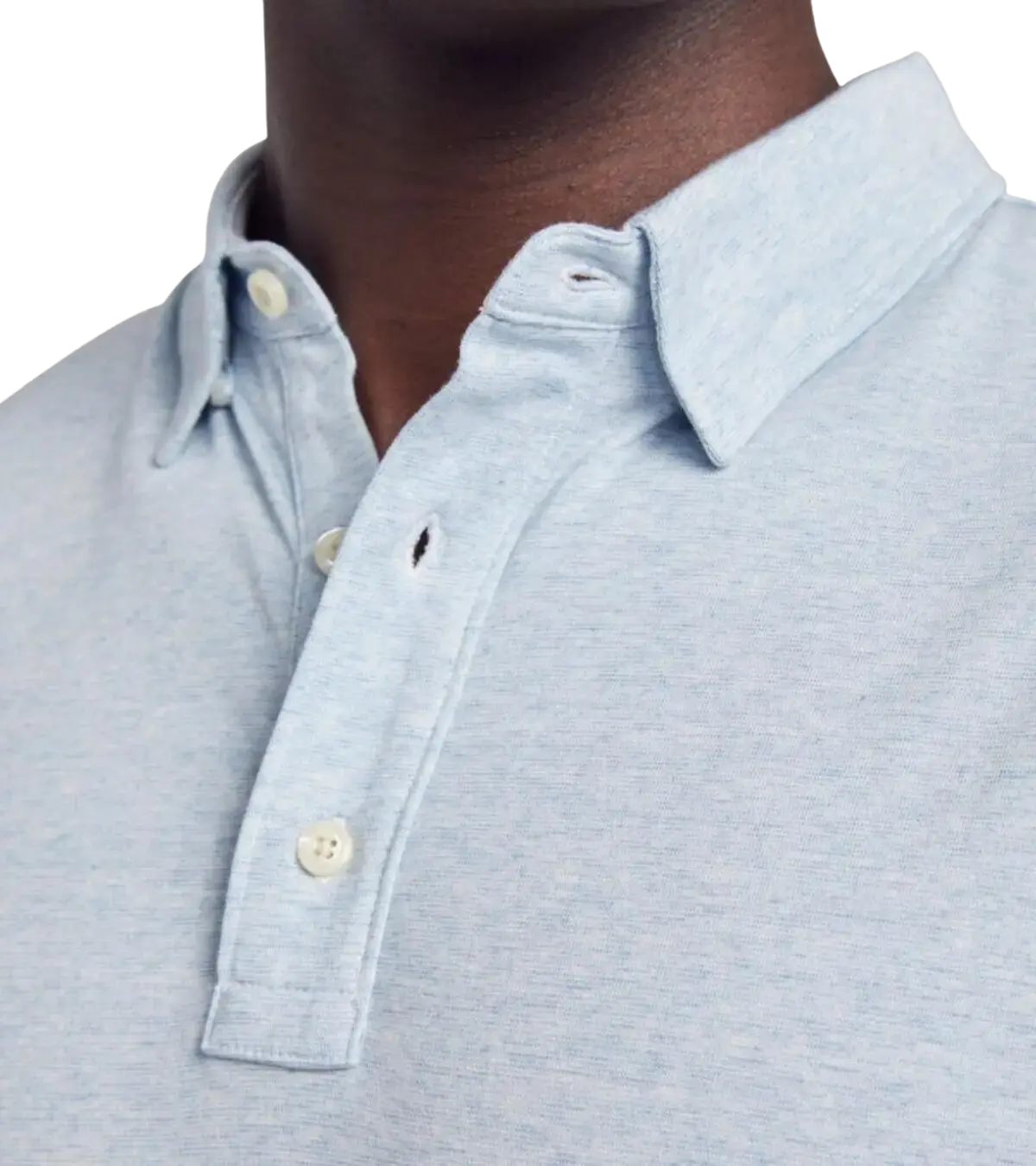 FAHERTY BRAND “Cloud Stripe” Jersey Polo Shirt, NWT - Men's L + XL - Dune  Blue