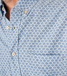 man wearing Faherty, Men's Short-Sleeve Stretch Playa Shirt (Fish Scale Blue)