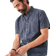 man wearing Faherty, Men's Short-Sleeve Stretch Playa Shirt (Midnight Blue)