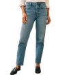 woman wearing a pair of faherty jeans