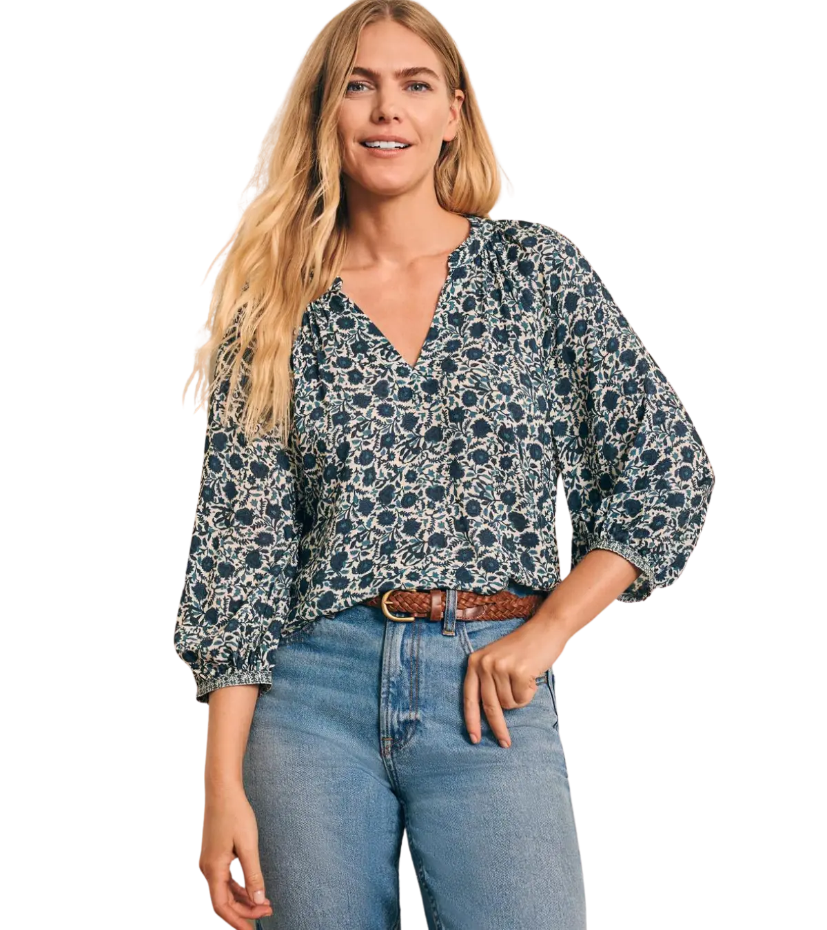 Floral Layered Sleeve Top (Plus Size - Brown) – In Pursuit Mobile Boutique