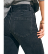 woman wearing faherty wide leg jeans