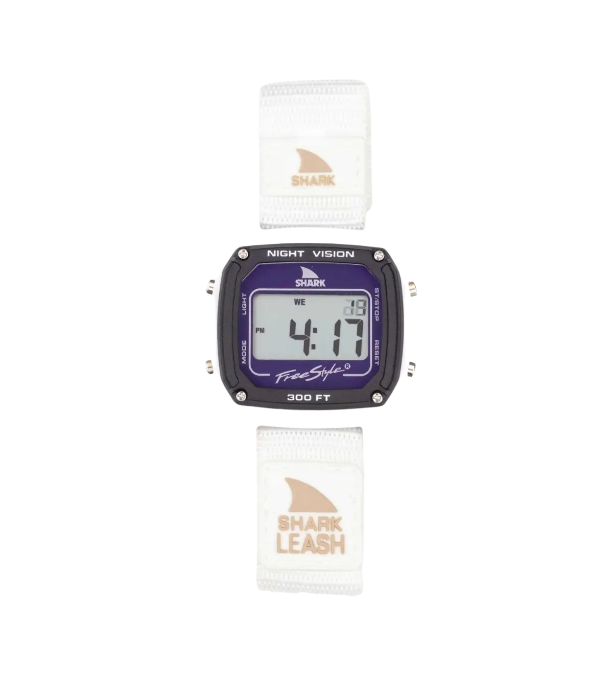 Classic Leash Shark Watch in White Dolphin