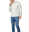 man wearing a johnnie-o Kampton Henley Hoodie Pullover