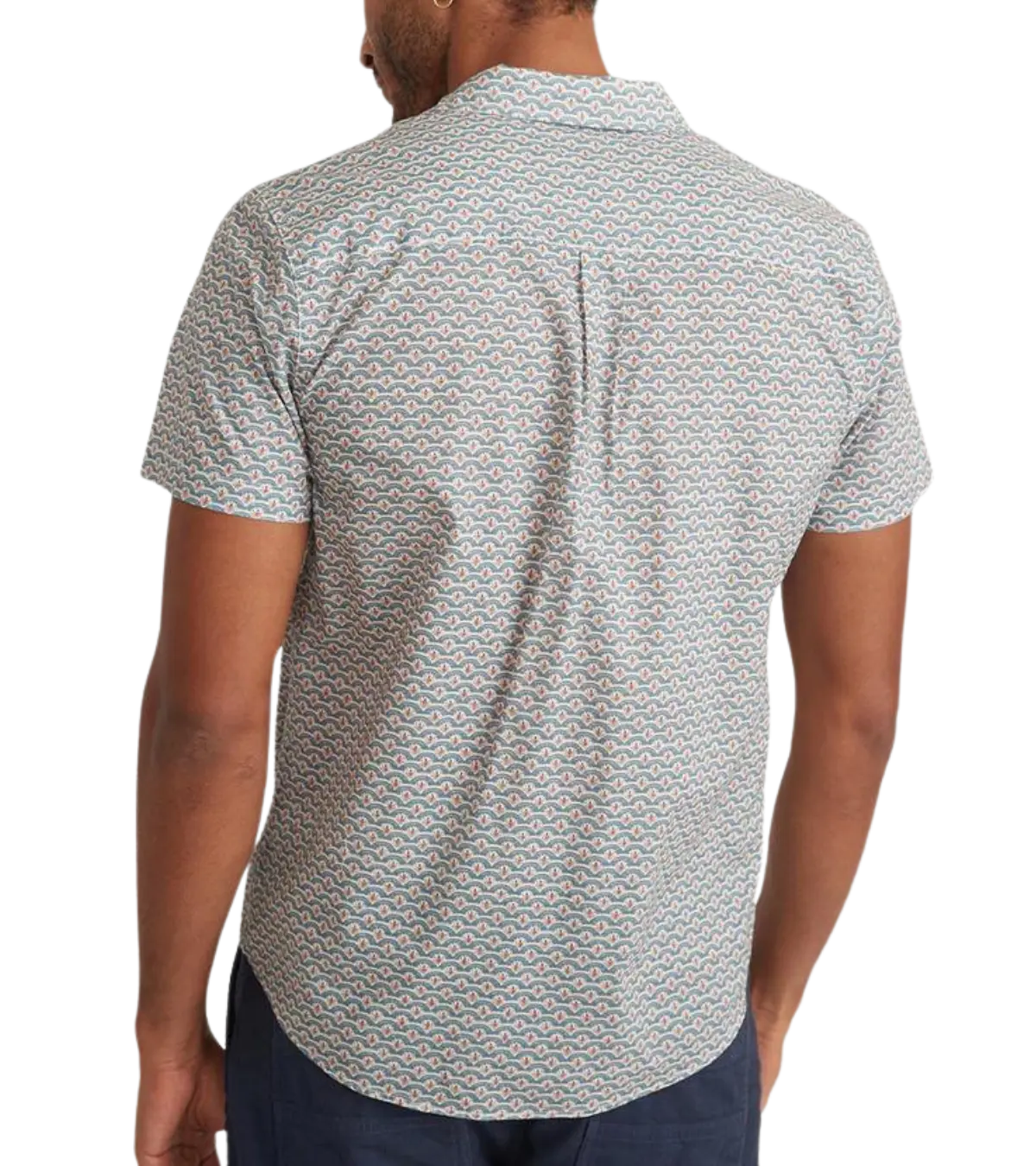 man wearing a Short Sleeve Cotton Plain Weave Shirt