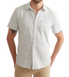 man wearing a marine layer Stretch Selvage Short Sleeve Shirt