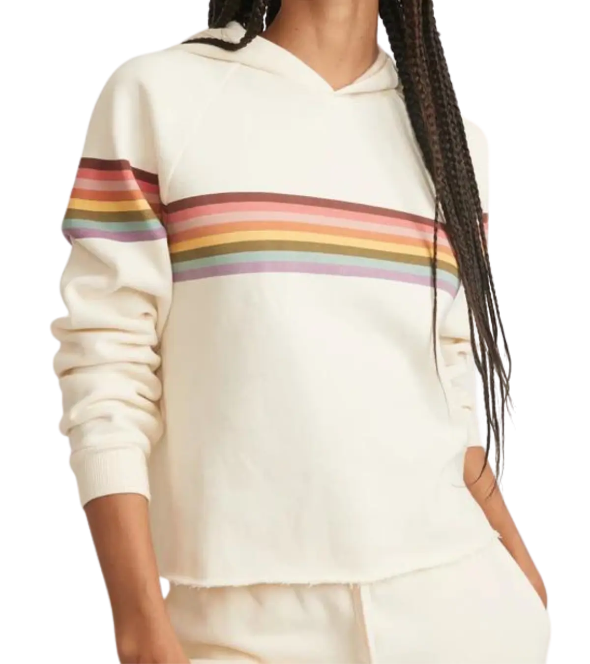 Marine Layer Women's Anytime Cropped Hoodie in White