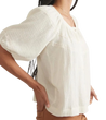 woman wearing a marine layer Wren Puff Sleeve Top