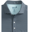 Johnnie-O Michael Striped Jersey Performance Polo in Navy