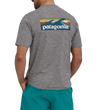 man wearing Patagonia, Men's Capilene Cool Daily Graphic Tee Shirt (Grey)