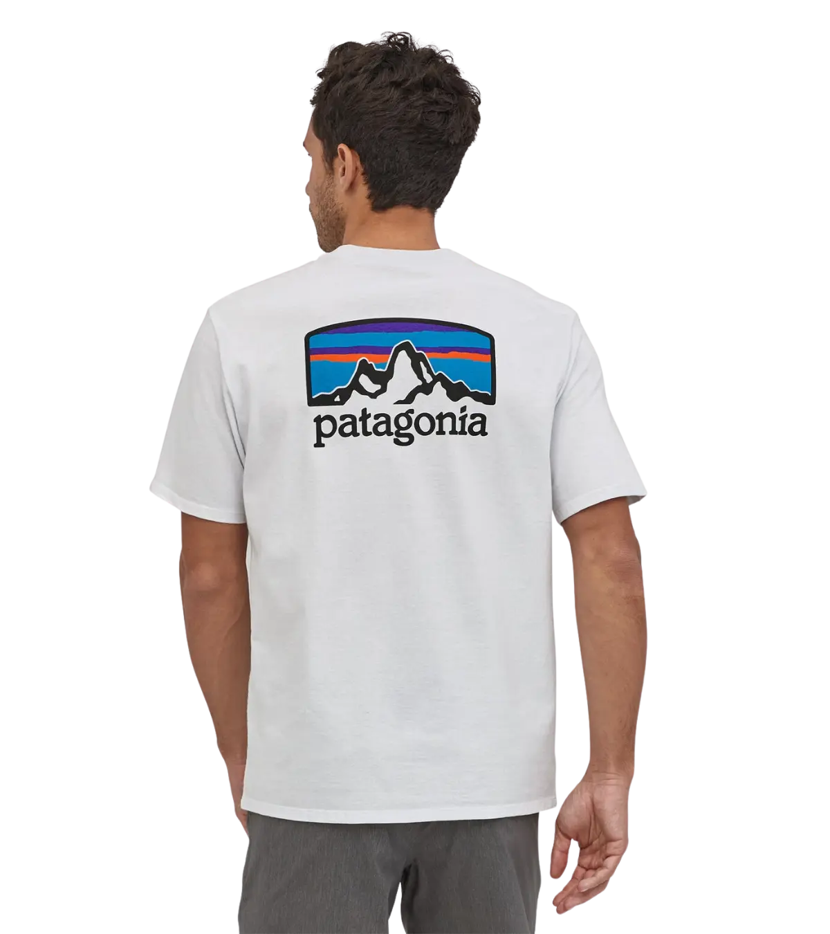 Patagonia, Men's Fitz Roy Horizons Responsibili Tee Shirt (White)