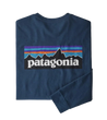 Patagonia, Men's Long Sleeve P-6 Logo Responsibili Tee (Crater Blue)