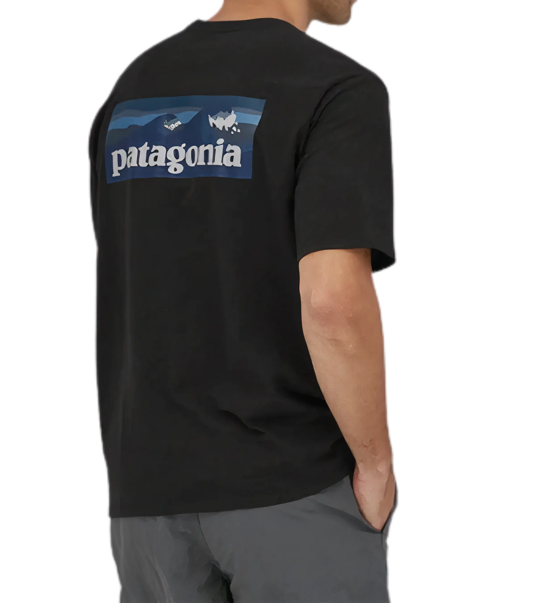 Black patagonia t hot sale shirt