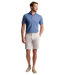 man wearing Peter Millar Matlock Seersucker Performance Shorts