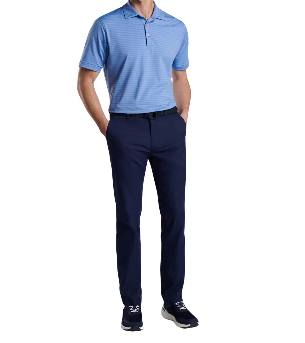 man wearing a peter millar Baltic Performance Jersey Polo