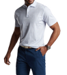 man wearing a peter milllar Pilot Mill Sip And Slice Short-Sleeve Polo