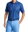 man wearing a peter millar Whiskey Sour Performance Jersey Polo