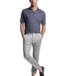 man wearing Peter Millar, Men's Sutton Cotton Silk Polo (Navy)