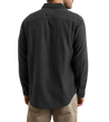 man wearing a rails wyatt shirt in black chambray