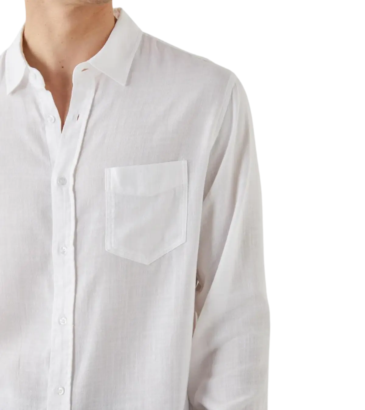 man wearing a rails wyatt shirt