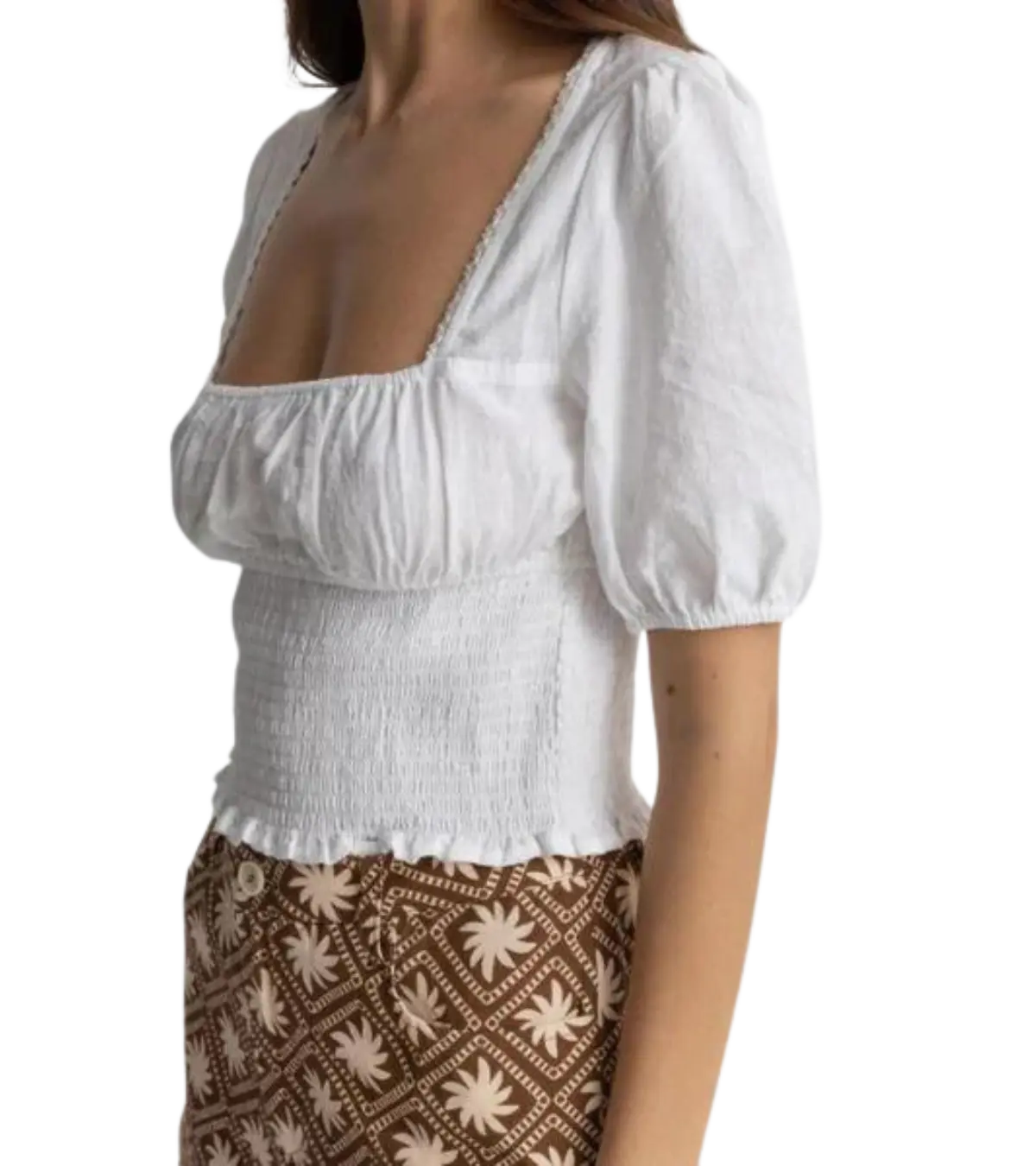 woman wearing a rhythm Bonny Top