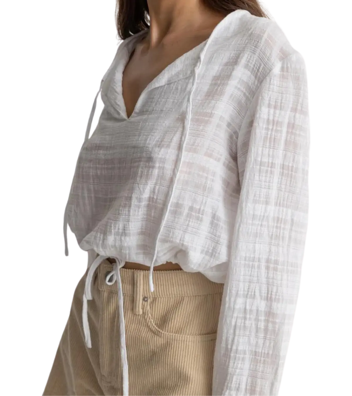 woman wearing a rhythm Kiara Long Sleeve Top