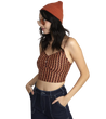 woman wearing RVCA, Women's Moxy Tank Top (Espresso Brown)