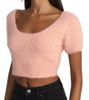 woman wearing RVCA, Women's Murray Sweater Top (Coral)
