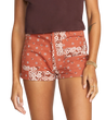 woman wearing RVCA, Women's Belle High-Rise Short (Cinnamon Orange)