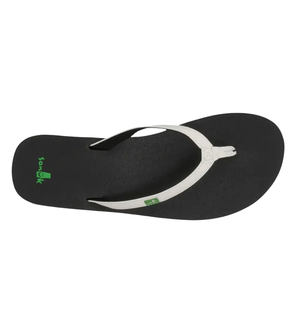 Sanuk green top flip flops