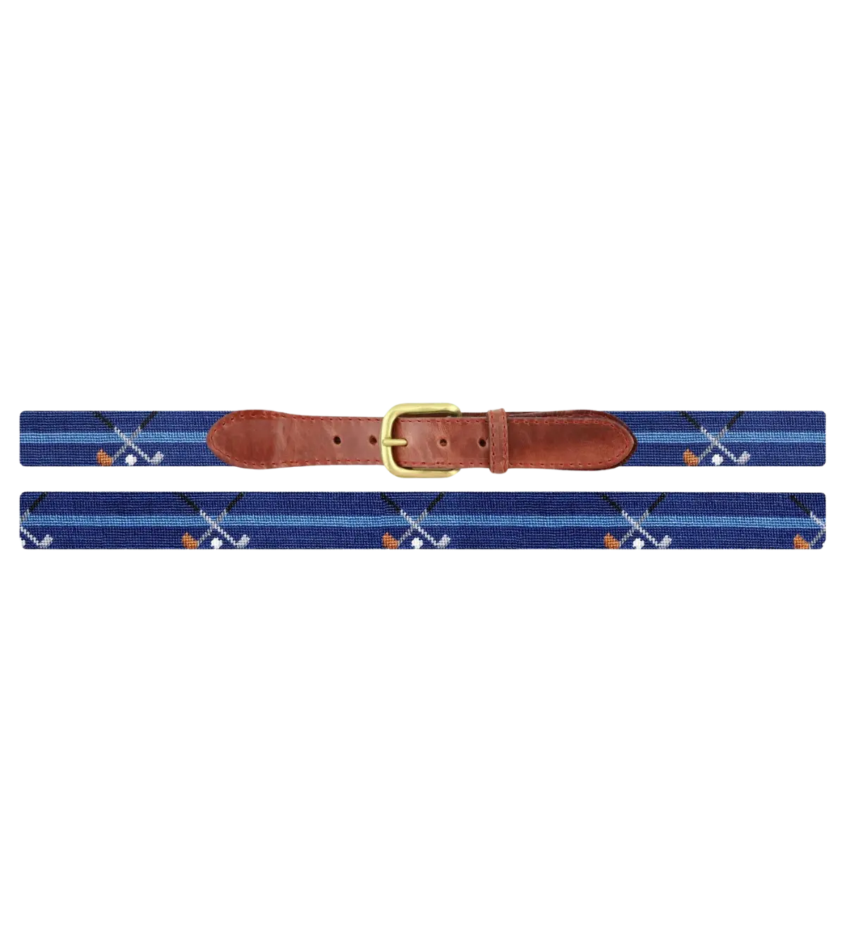 smathers and branson Crossed Clubs Needlepoint Belt