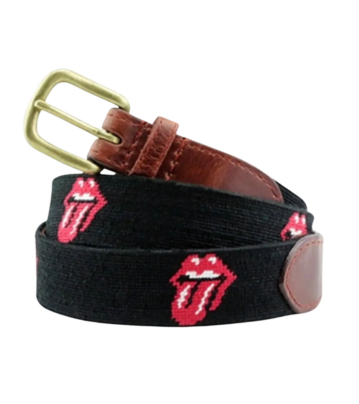 Smathers & Branson, Rolling Stones Needlepoint Belt (Black)