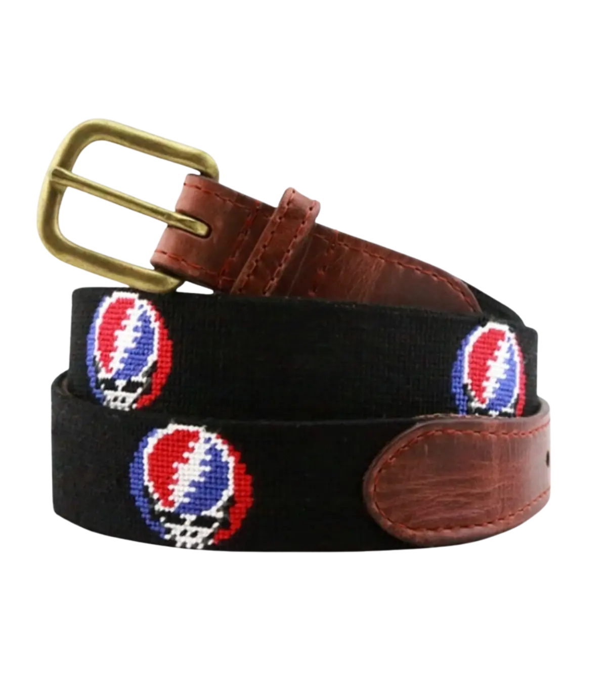 Smathers & Branson, Steal Your Face Needlepoint Belt (Black)